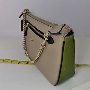 Coach  Nolita Black Green Moss Tan Stone Small  Le